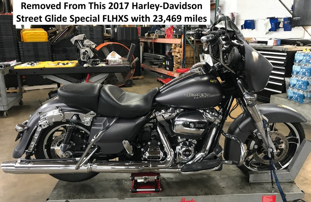 2017 Harley Street Glide Saddlebag Support Mount Bracket Set CHROME #4127
