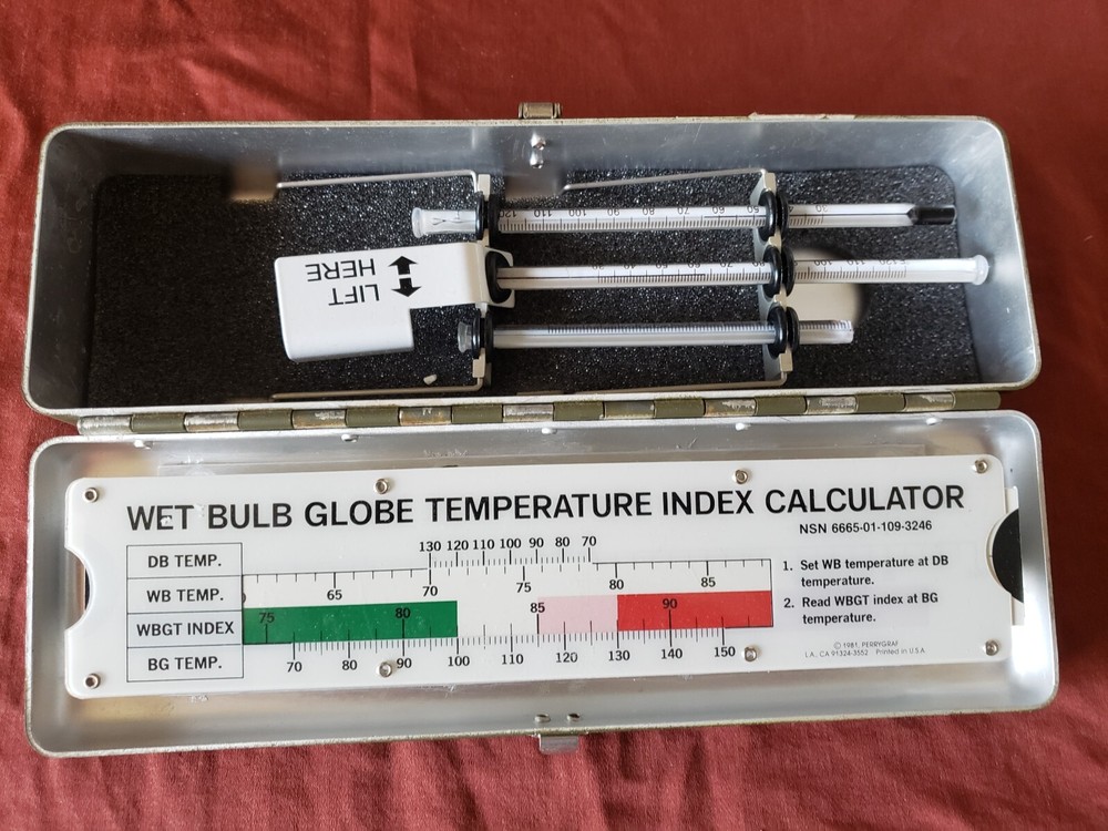 1981 PSG Controls Wet Bulb Globe Temperature Index Calculator Kit