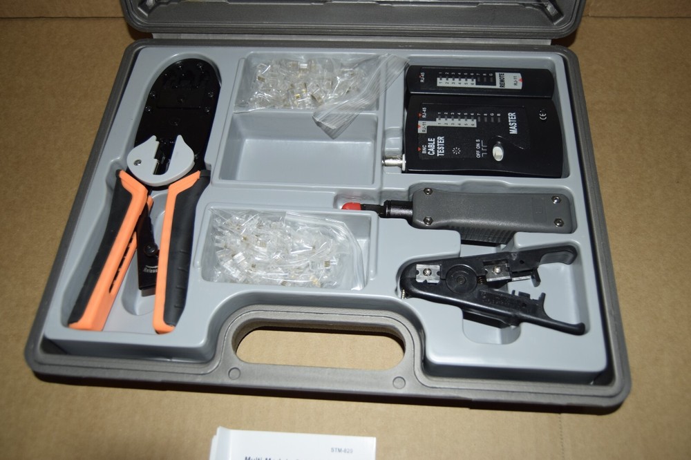 BNC & RJ45 PC Cable Crimper Kit with Tester