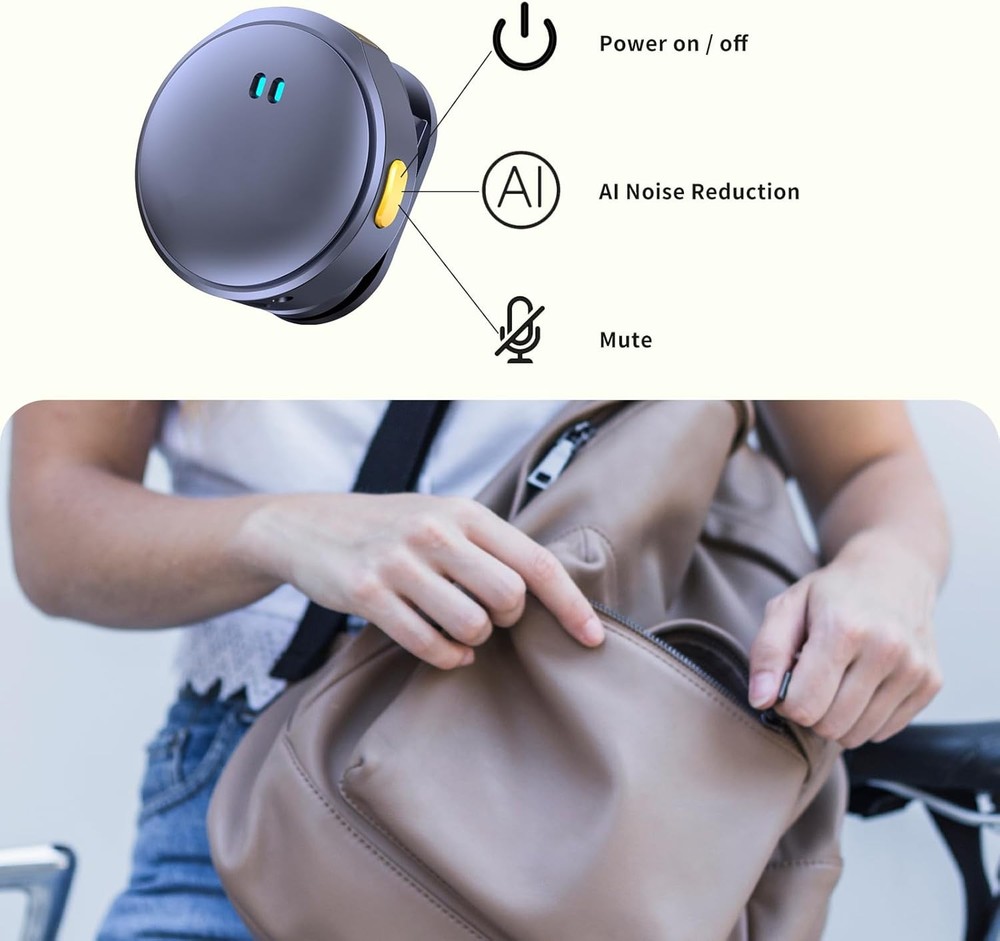 Wireless Lavalier Microphone Lightning Plug & Play, Omnidirectional Type C