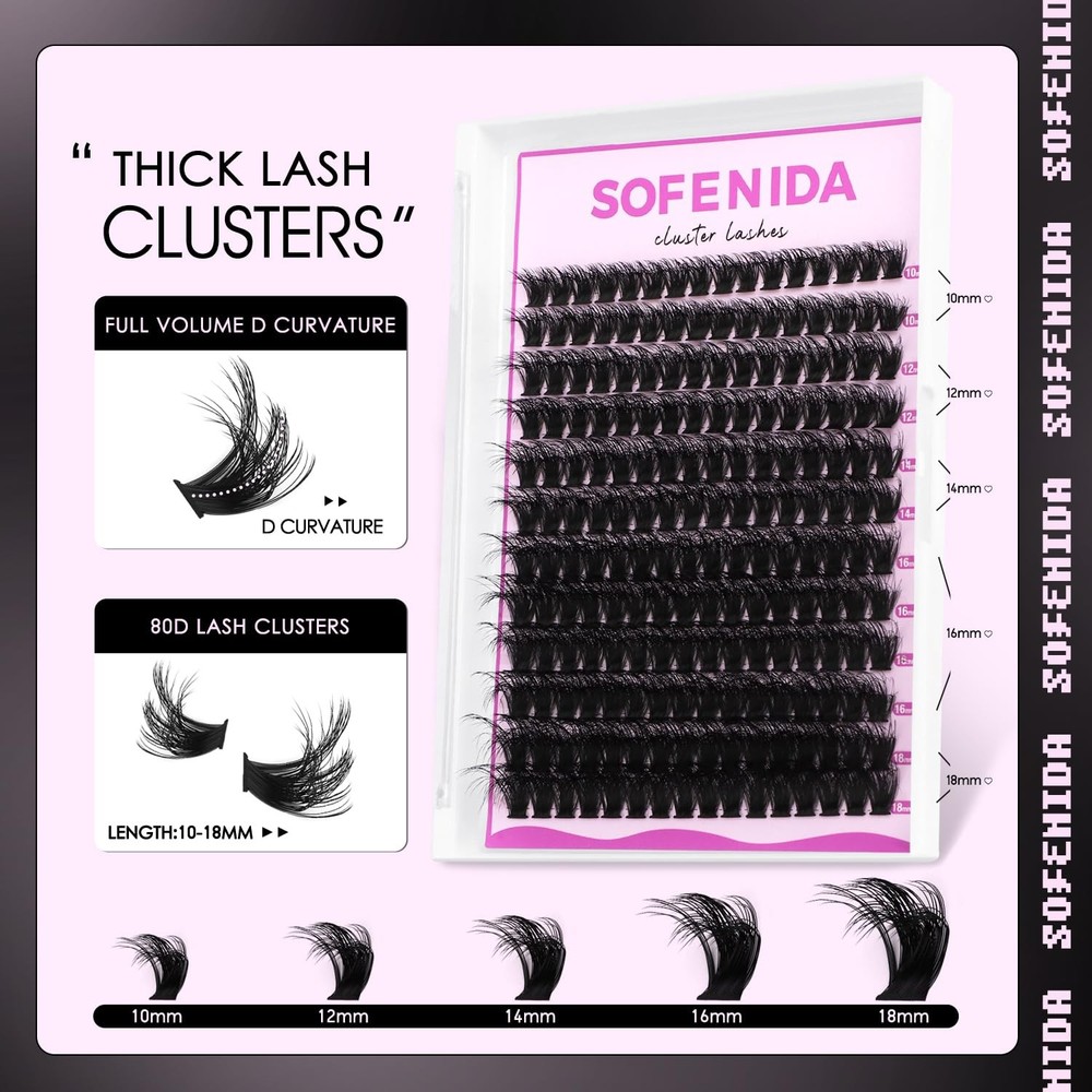Lash Clusters Kit 80D 10-18mm Volume Eyelash