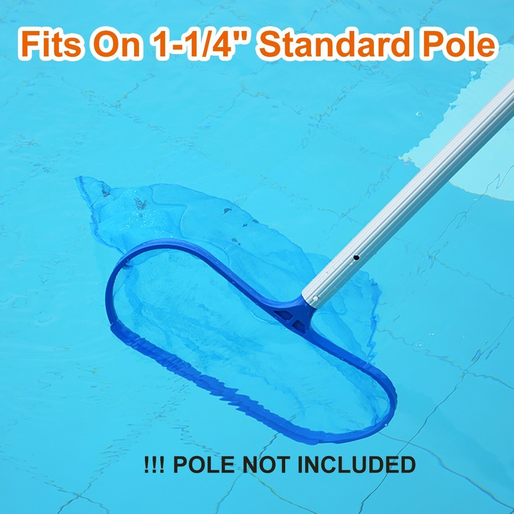 2pcs Pool Leaf Skimmer Surface Net Plastic Handle Swimming Pool Spa w/Magnet