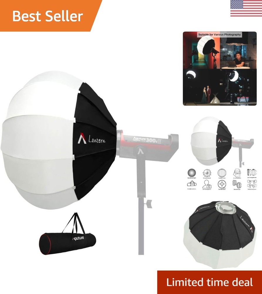 Quick-Folding Softbox with Adjustable Skirt - Control Your Lighting Effortlessly