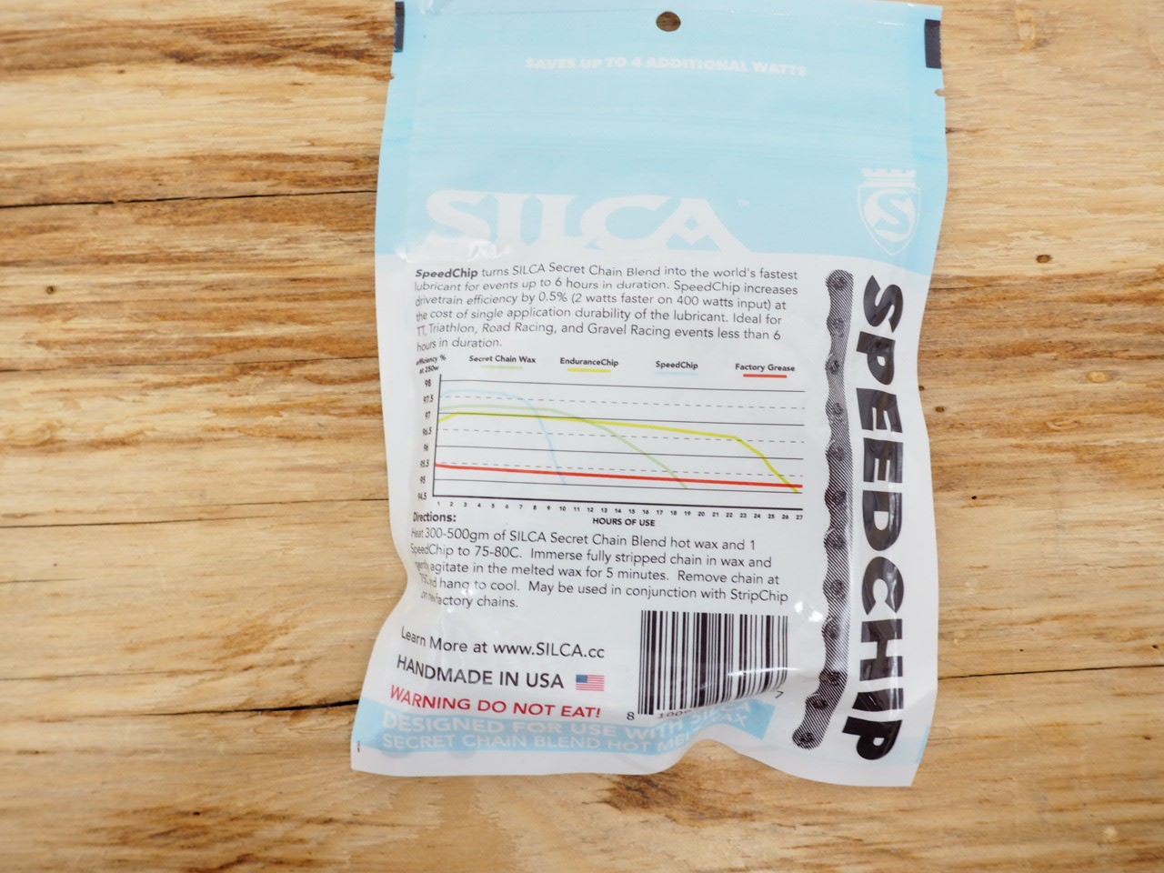 NEW! SILCA Speedchip Bicycle Chain Hot Wax Performance Additive 1 Piece/ 72 g