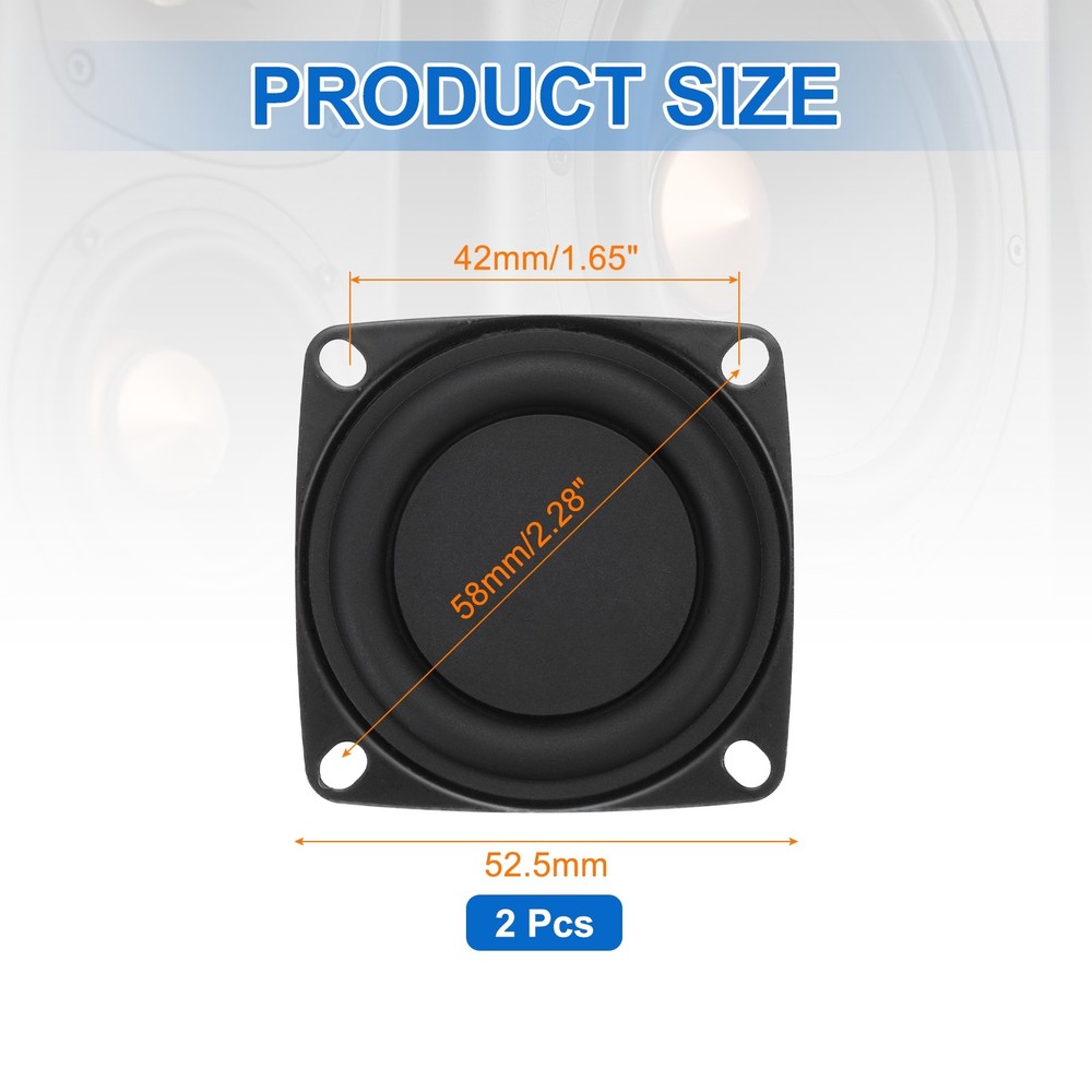 2 Pcs Passive Radiator 2 Inch Woofer Vibrating