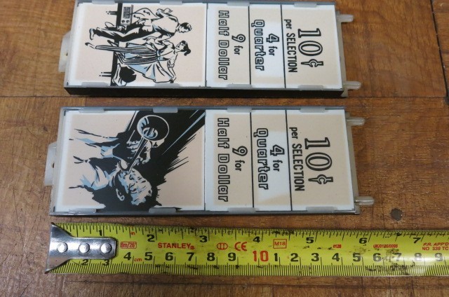 Seeburg 161 201 222 Jukebox Pricing Panel Holders / Backing