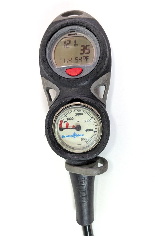 Mares Mission Puck 2 Scuba Dive Computer 2 Gauge Console Nitrox Compatible
