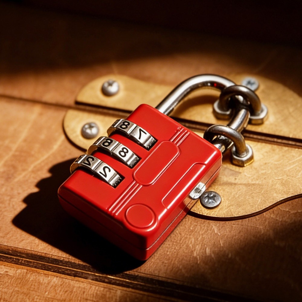 2Pcs Resettable 3 Digit Combination Lock Code Padlock, Red (56 x 24mm)