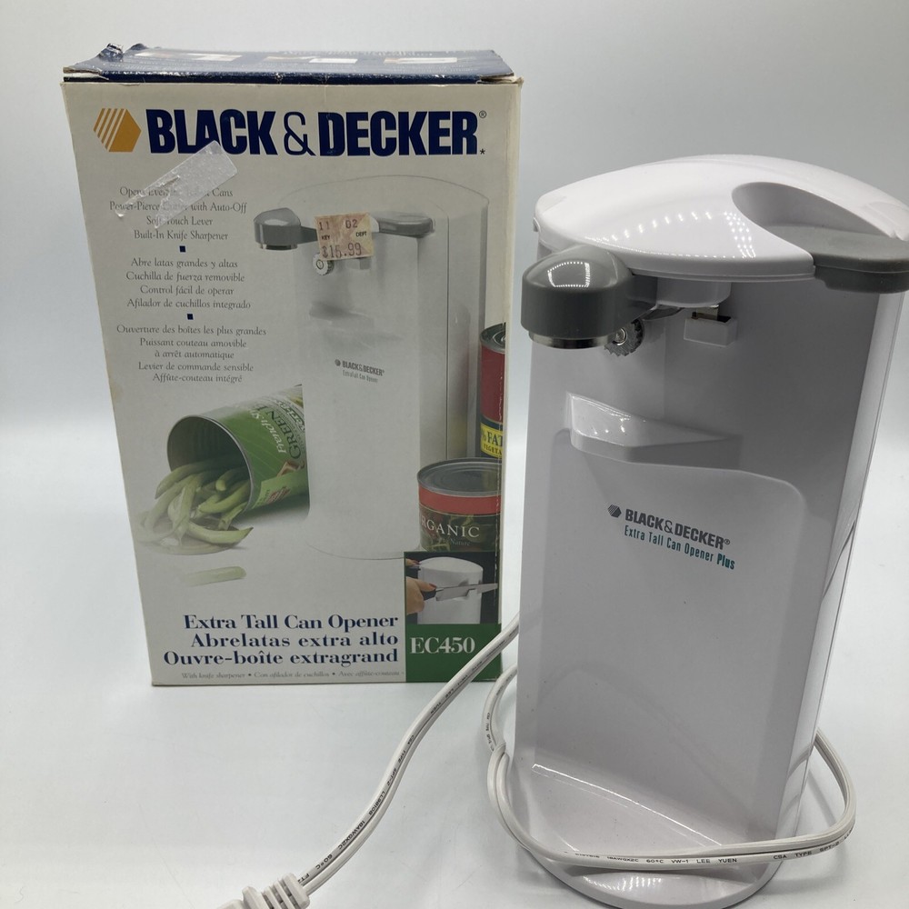 Black & Decker Can Opener Extra Tall Knife Sharpener EC450