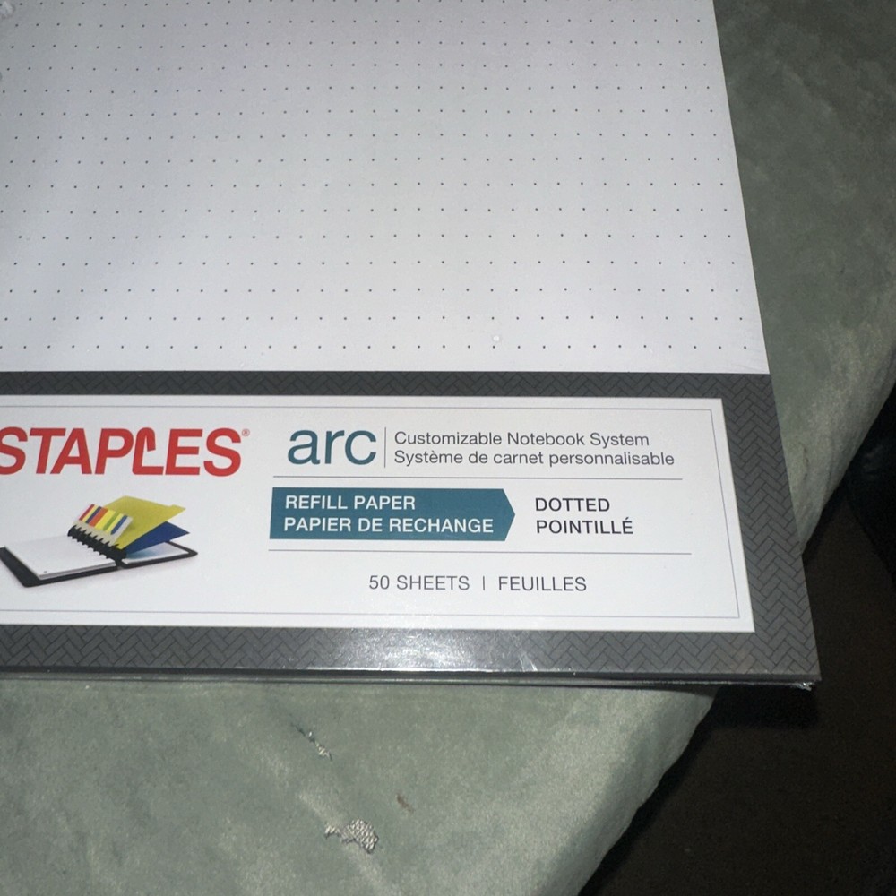 Arc Customizable Notebook System Dotted Refill Paper 8.5" x 11" 50 Sheets. New.