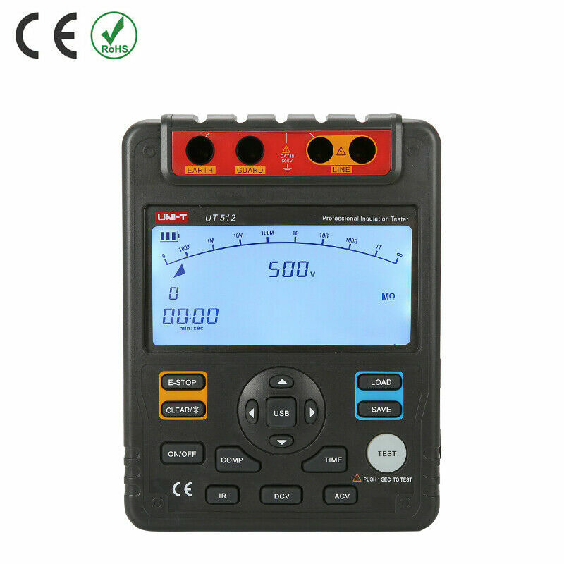 UNI-T UT512 Isolationswiderstandstester Voltmeter Auto Range 2500V 100GΩ