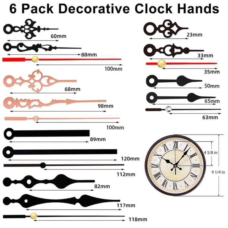 Customizable Pendulum Clock Movement Accessories Set for Artistic Clock Assembly
