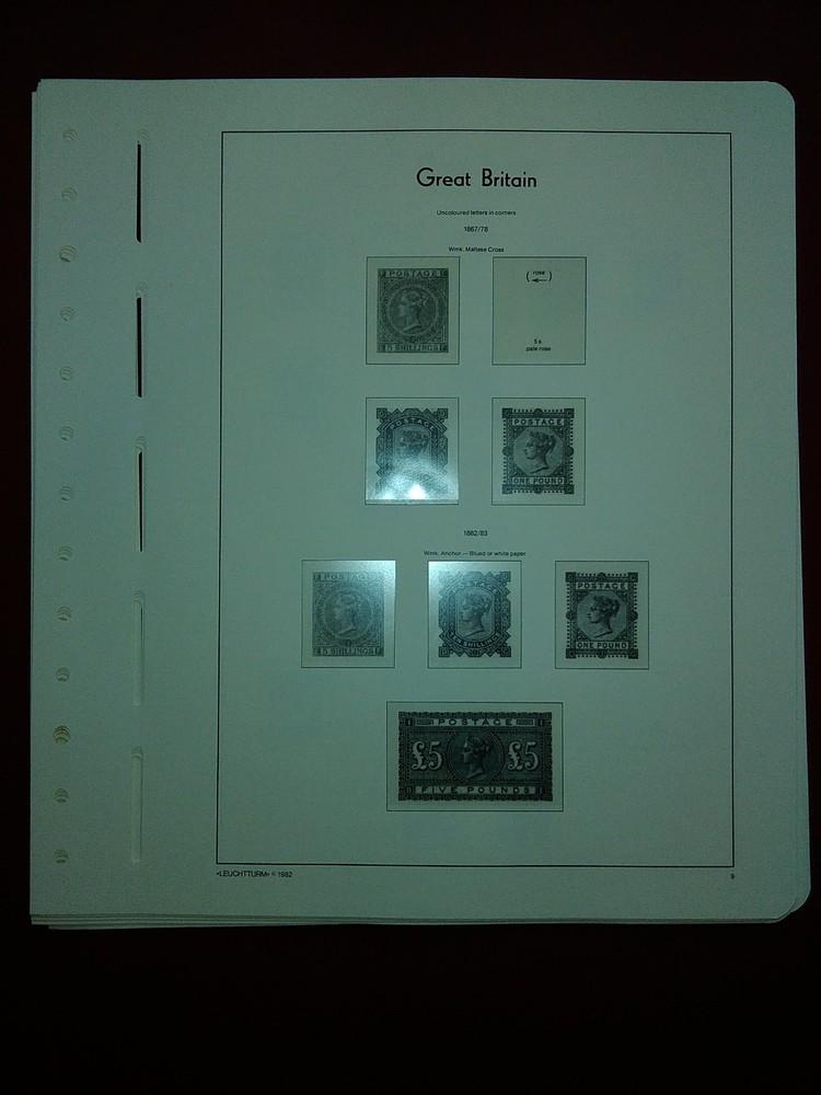 LIGHTHOUSE Hingeless album pages Great Britain 1840-1901 Used Ref 1840.1