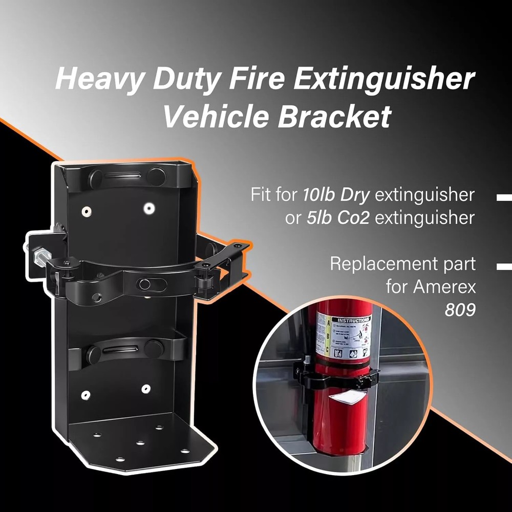 Fire Extinguisher Vehicle Bracket 809 Replace for 10lb Dry 5lb Co2 Amerex 809