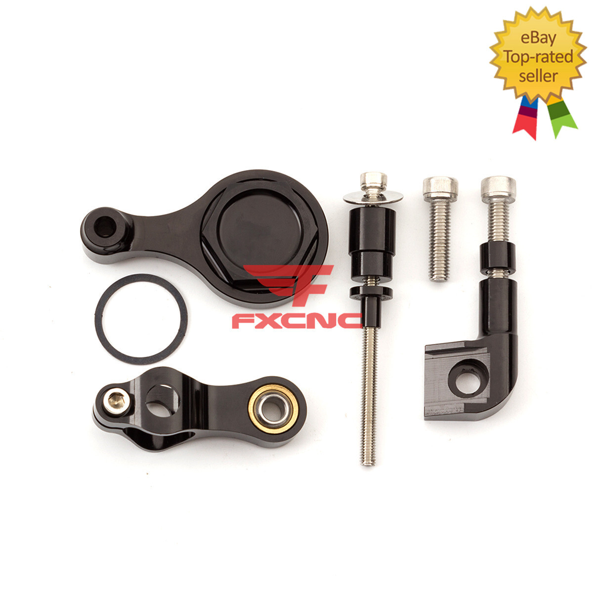 For YZF R6 2006-2020 Carbon Fiber Steering Damper Bracket Mount Kit Stabilizer