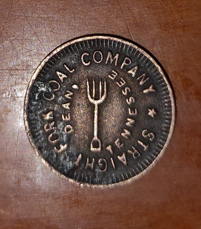 Dean, Tennessee. Straight Fork Coal Co. 1c Script Listed Token R-9