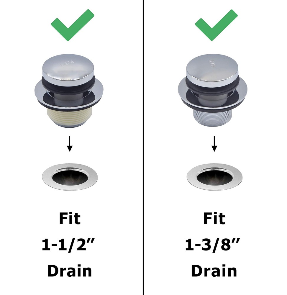 Tip-Toe Bath Drain Trim Kit Replacement Part for Bathroom Chrome 1 Pc
