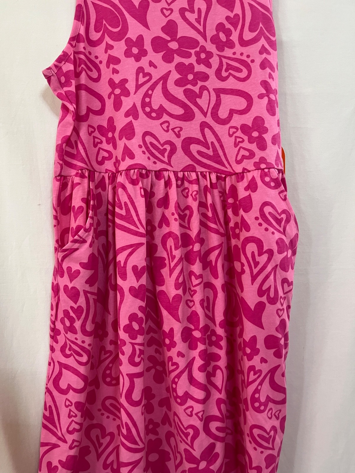 Wonder Nation Pink Hearts Tank Dress Girls Play With Pockets Many sizes NEW