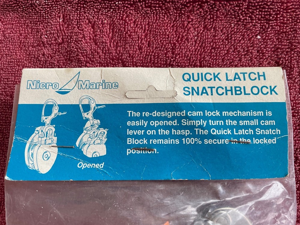 Nicro Marine Quick Latch Trunnion Snatch blocks PAIR (2)