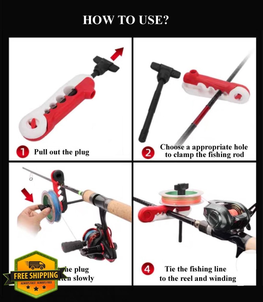 FASPLORE Compact Fishing Line Spooler Winder Machine