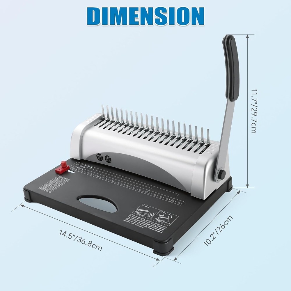 Compact, High-Efficiency Binding Machine with 100 Combs for Professional Results