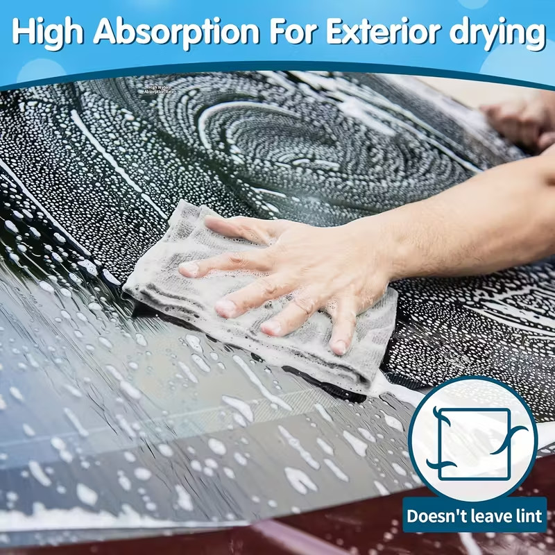 50 Pack Multipurpose Microfiber Cleaning Cloths, Reusable Towels - Absorbent