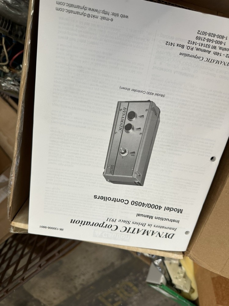 New Eaton Dynamatic Model 4000 Controller, part #15-533-1001, panel mount