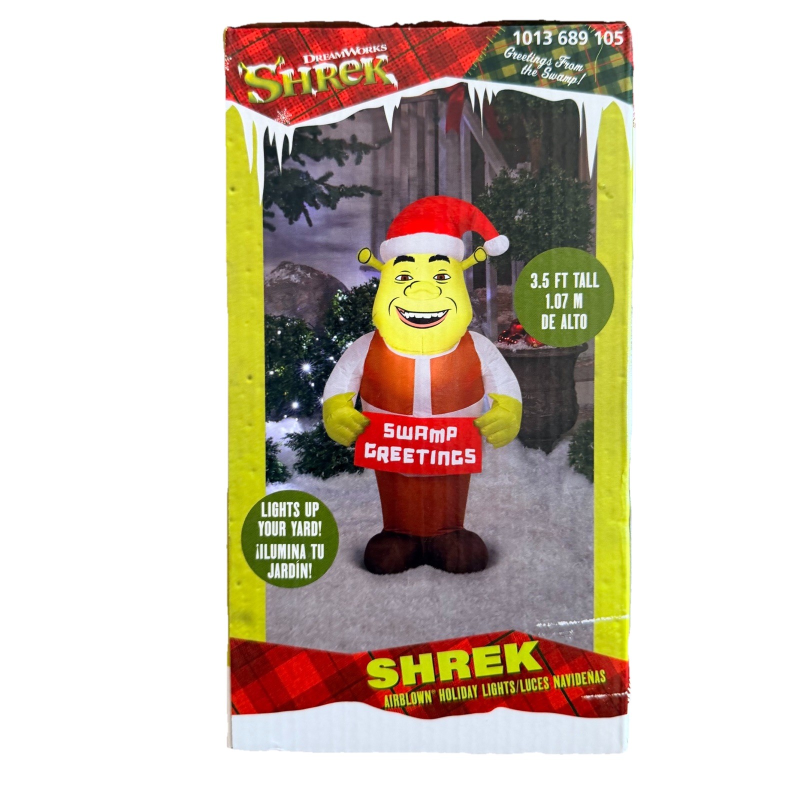 Shrek Swamp Greetings 3.5' Lighted Christmas Inflatable - Indoor/Outdoor *NEW*