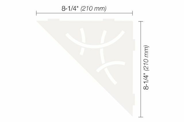 Schluter SHELF-E - Triangular Curve Design - Matte White - SES1D6MBW