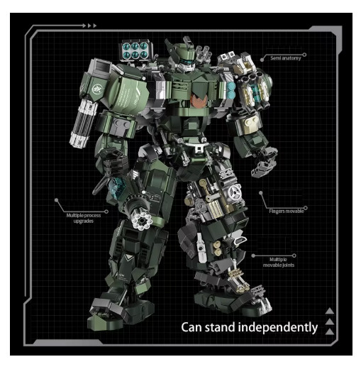 Large Mecha Warrior Building Blocks Robot Model Kit Gift