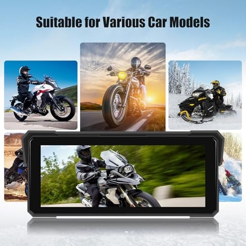 Motorcycle GPS Navigation System with Wireless Carplay Android Auto 8.1 inch