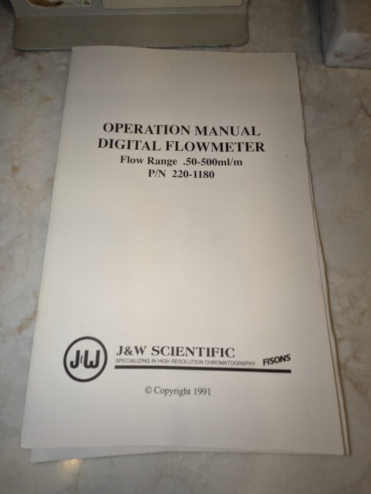 J&W SCIENTIFIC Digital Flowmeter