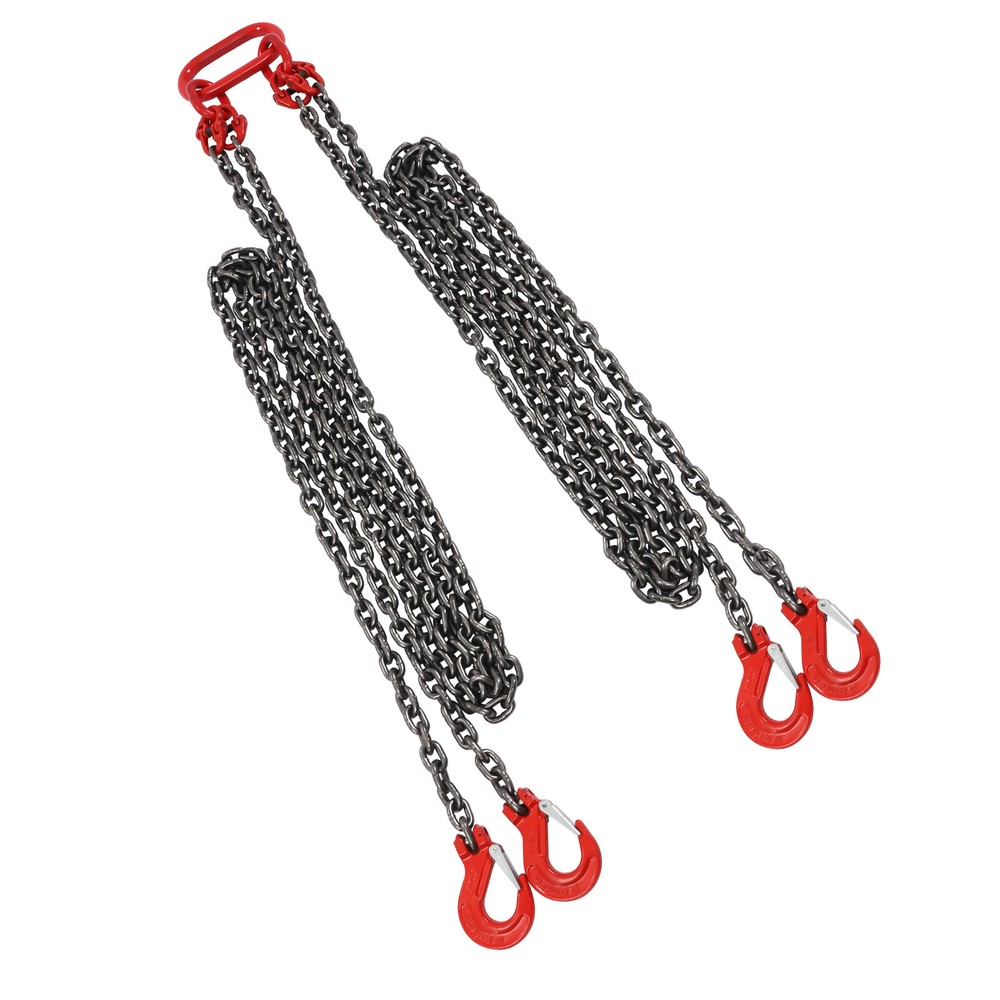 5T Chain Sling Mining Lifting Moving Link Hoisting Crane Self-locking Hook 10FT