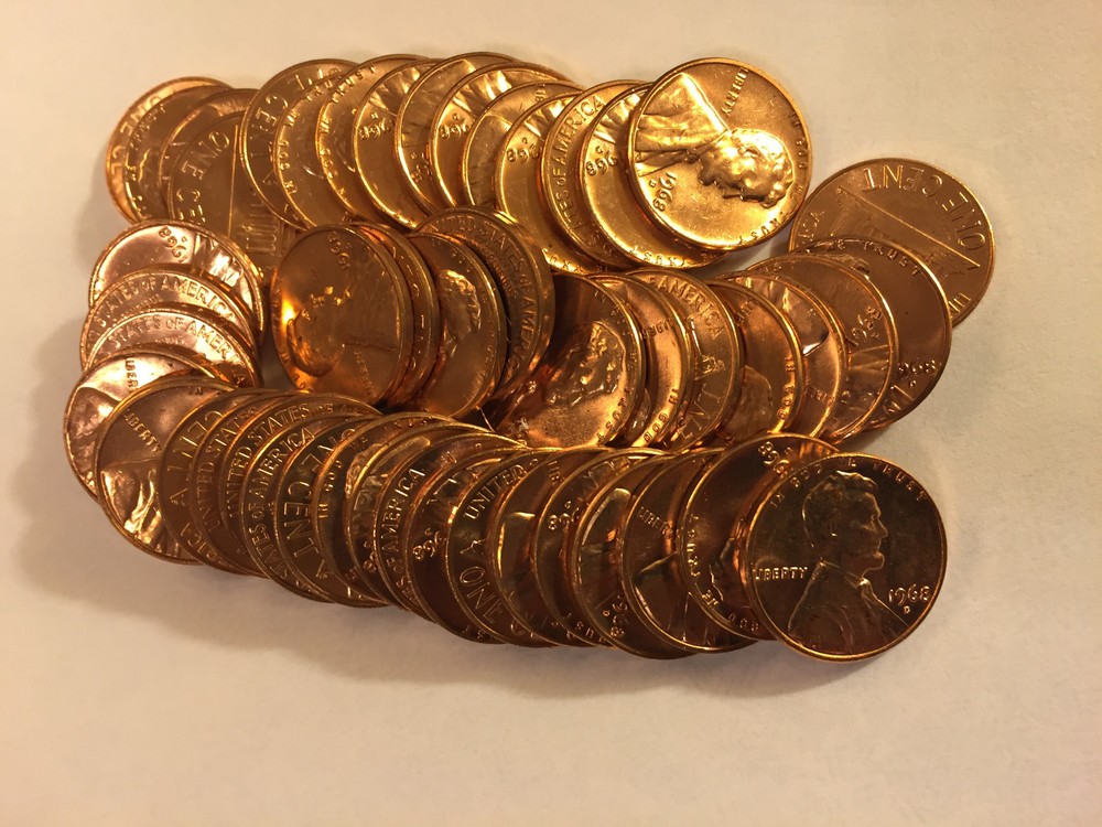 1968-D Lincoln Memorial Cent Roll BU #223