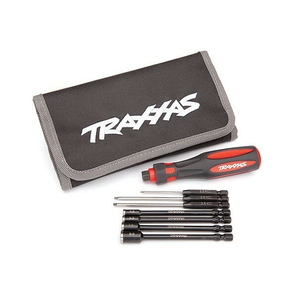 Traxxas Speed Bit Essentials 7Pc Hex & Nut Driver Set 1/4 Drive w/Handle & Pouch