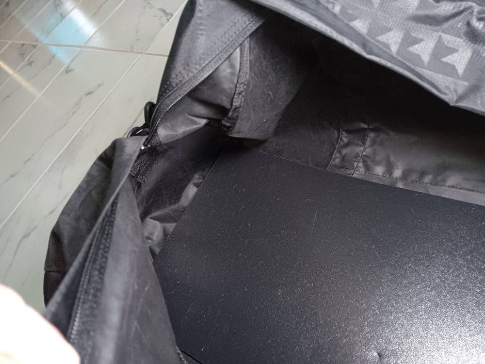 Quiksilver duffle black bag 100% polyester 27" long.