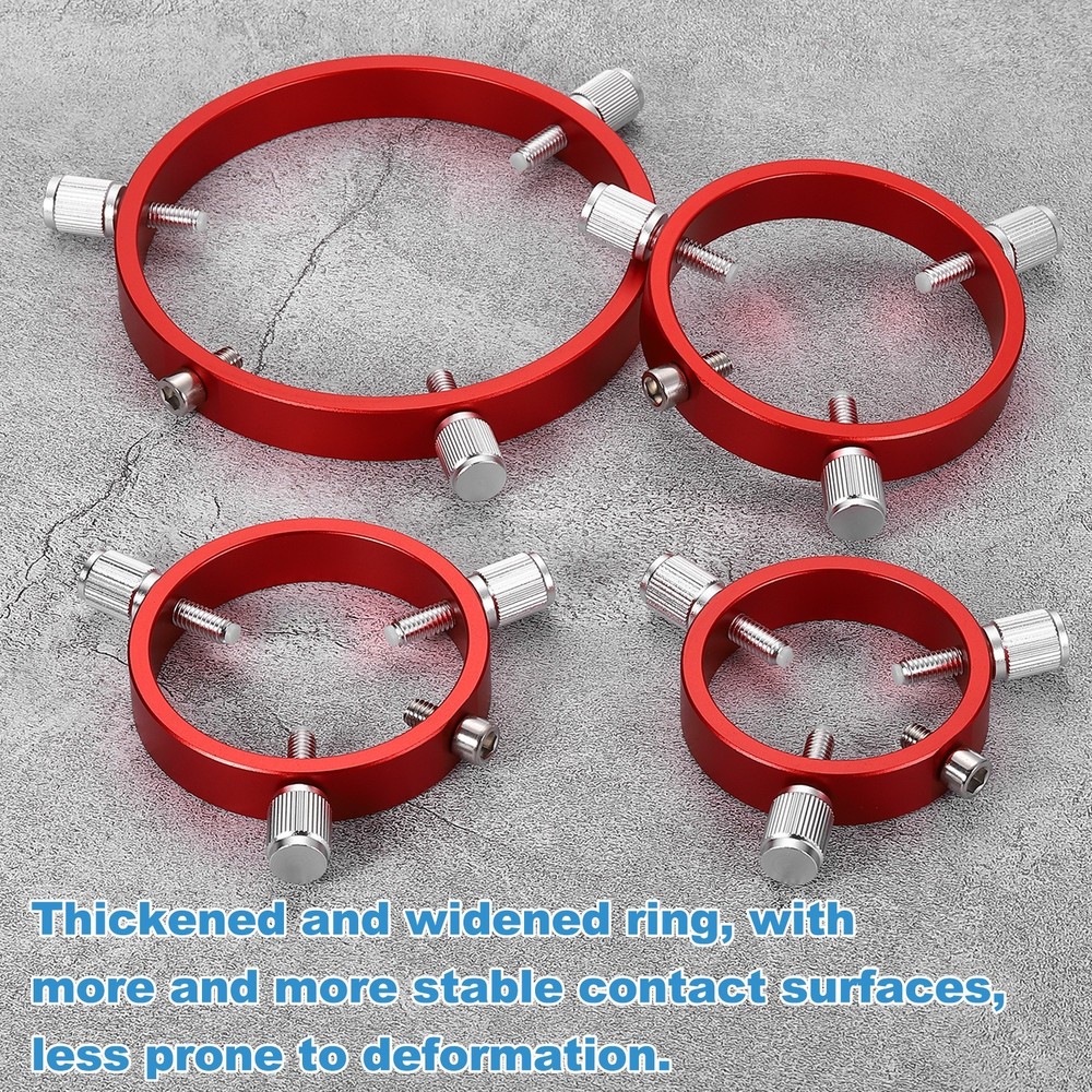 68mmD Adjustable Guiding Scope Rings, 2pcs Metal Guide Scope Rings, Red