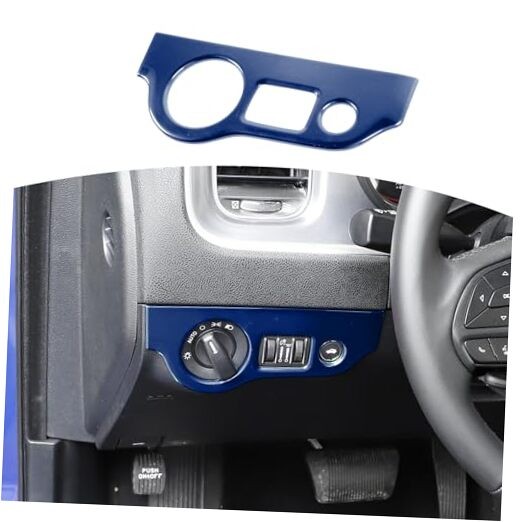 for Challenger Headlight Switch Panel Trim Cover for Dodge Challenger Blue