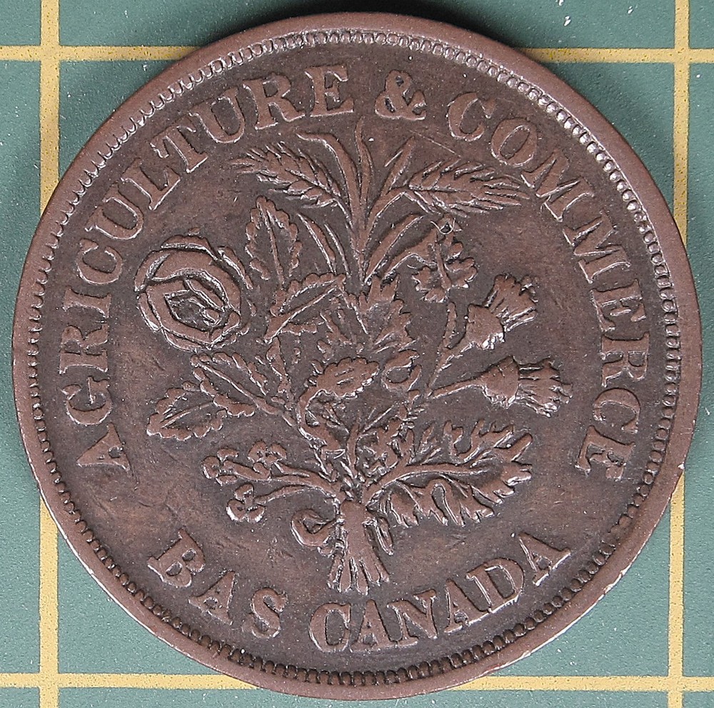 c.1838 Lower Canada Un Sou Token LC-5A3