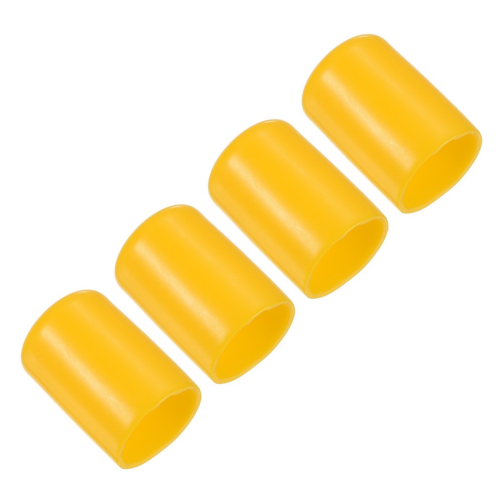 13mm billiard tip cover, 4pcs rubber billiard tool, yellow