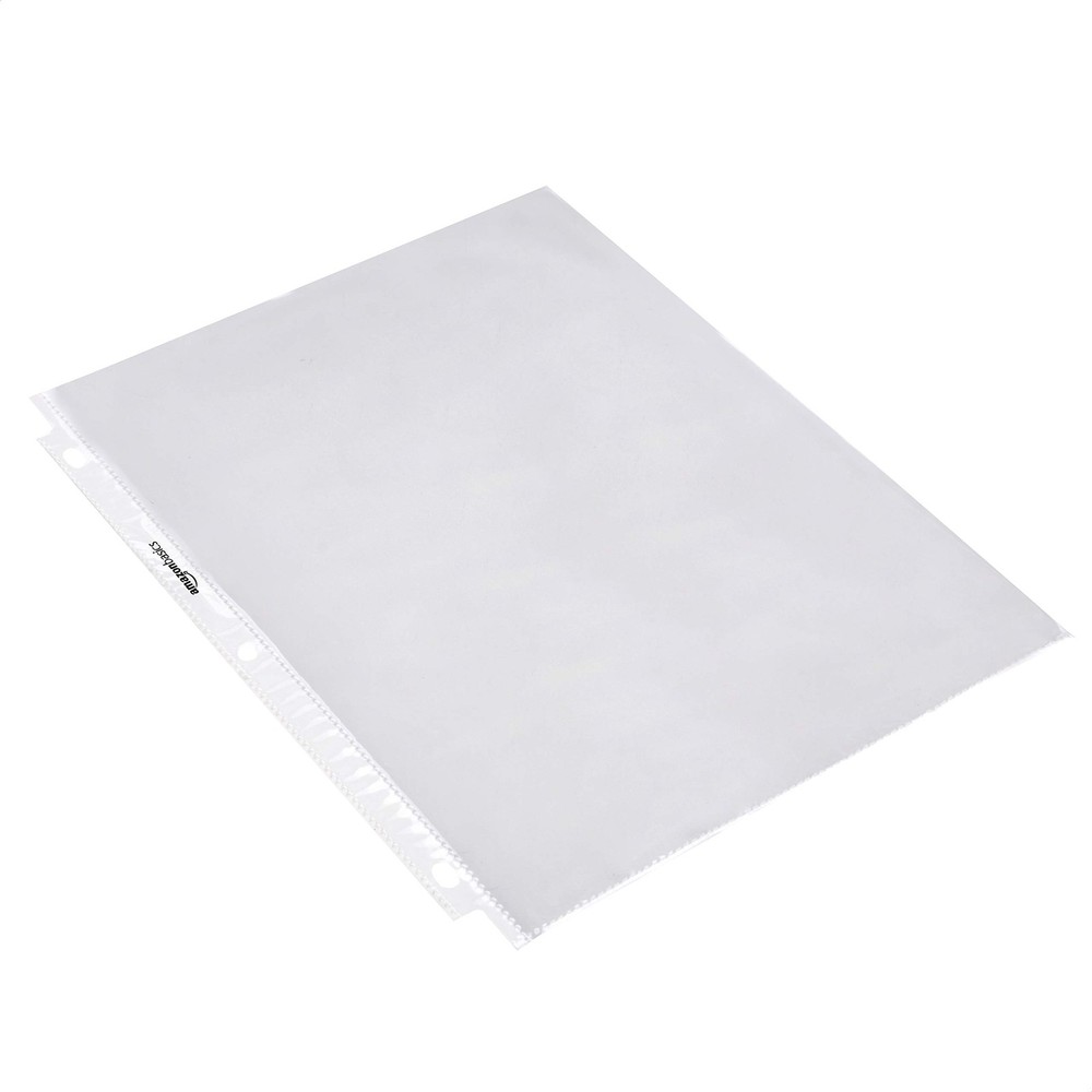 Amazon Basics Sheet Protectors for 3 Ring Binder, 100 Pack, Clear