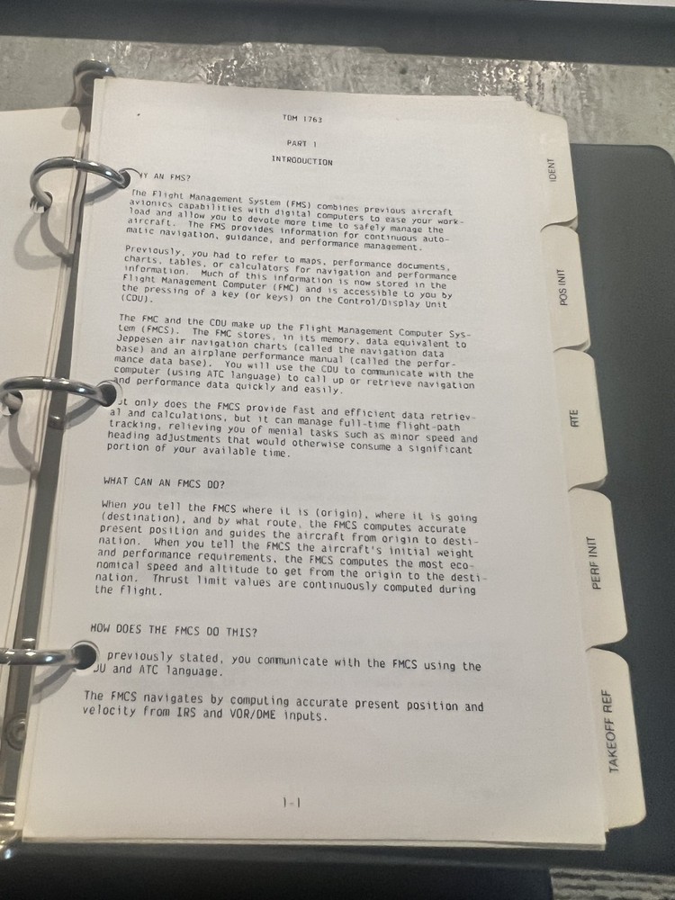 1986 TMD 1763 FLIGHT AIRLINE MANAGEMENT COMPUTER SYSTEM GUIDE TRAINING MANUAL