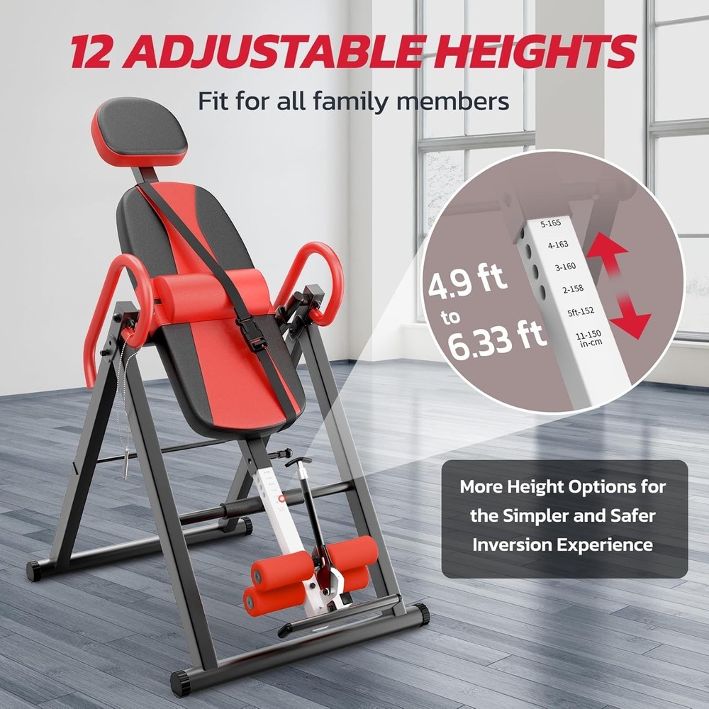 Gravity Inversion Table Back Stretcher Machine Physical Therapy Back Pain Relief
