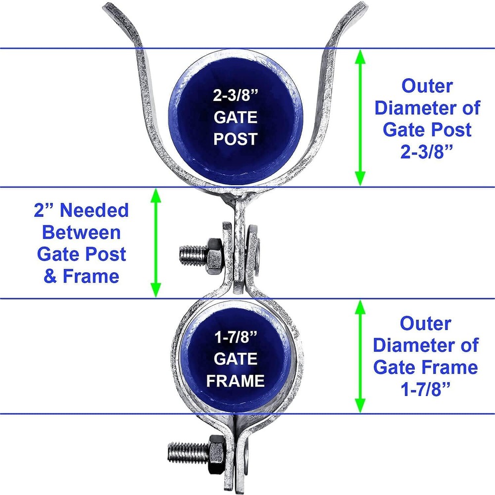 Durable Galvanized Gate Fork Latch 1-7/8" x 2-3/8"