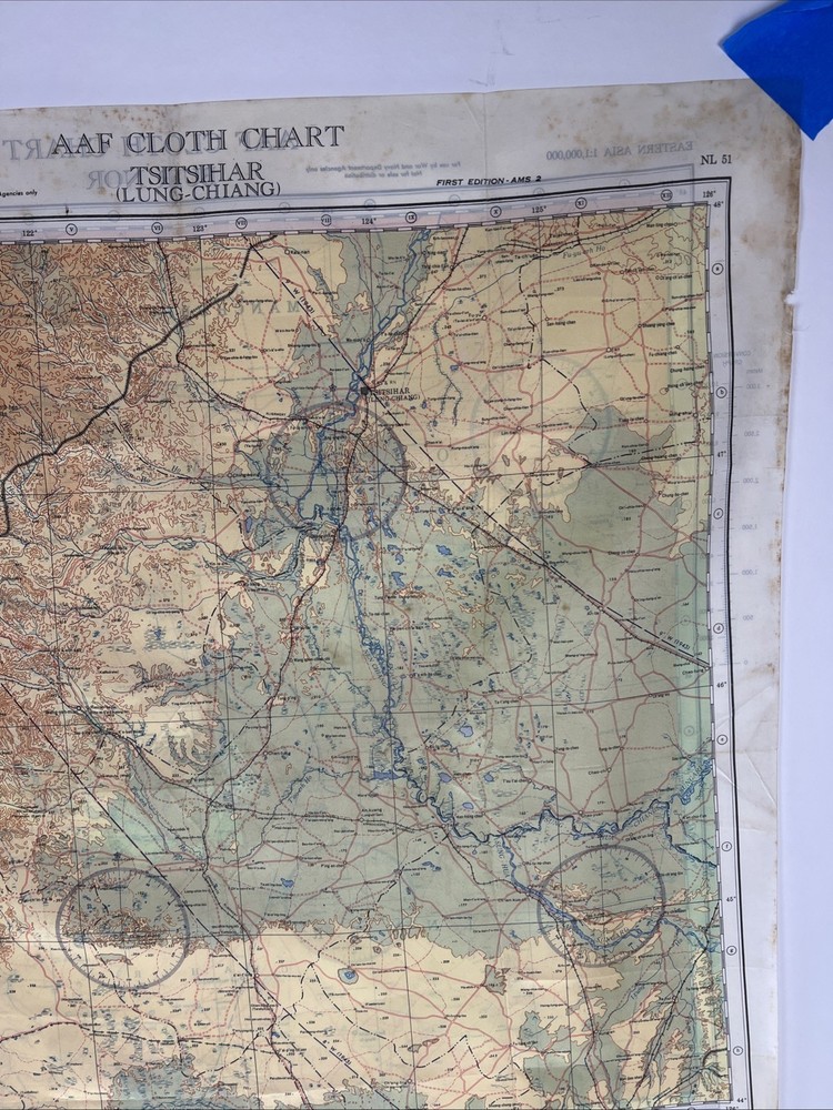 AAF CLOTH CHART Eastern Asia 1943
