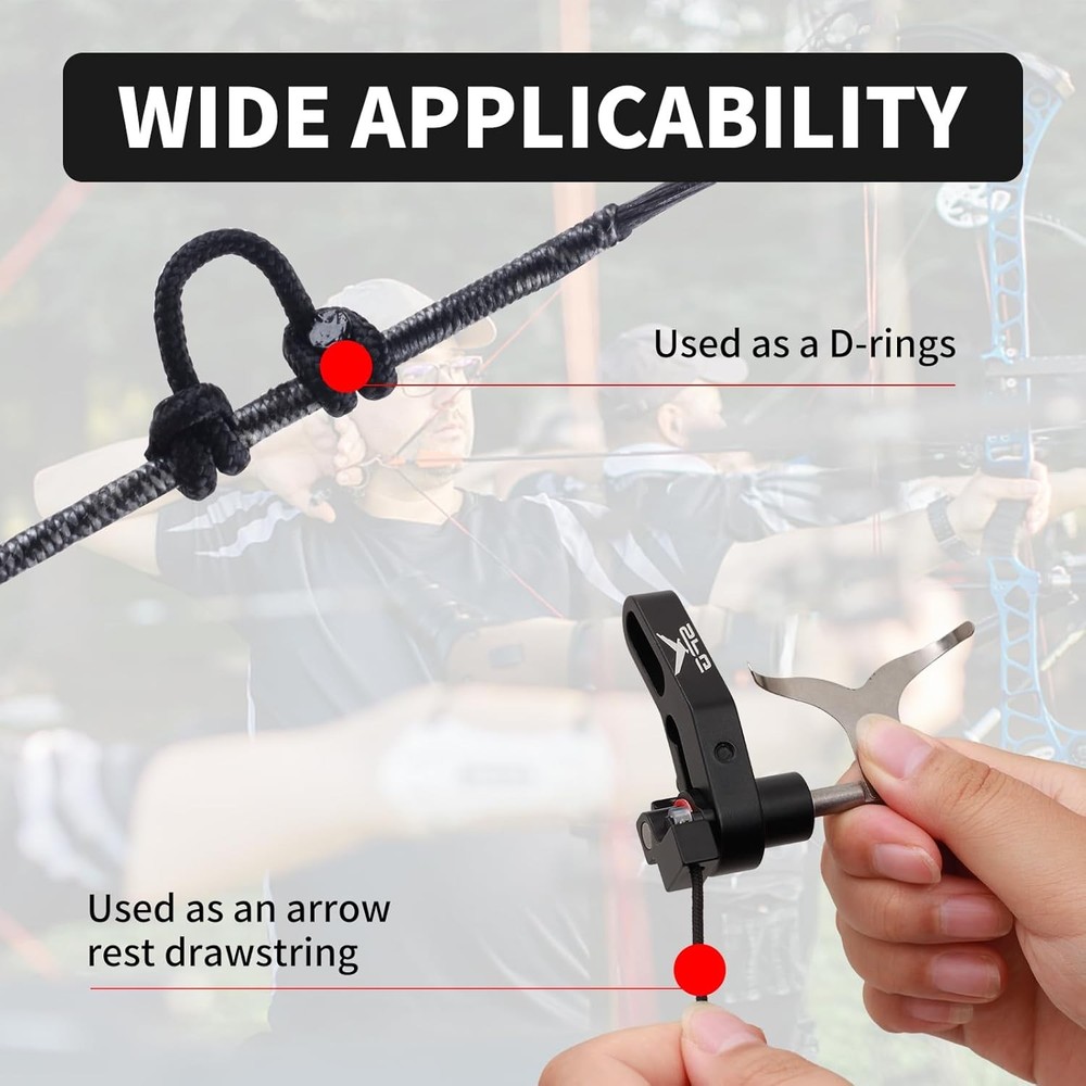 Archery D Loop String 59ft with Wax Durable for Compound Bow Up to 200lbs