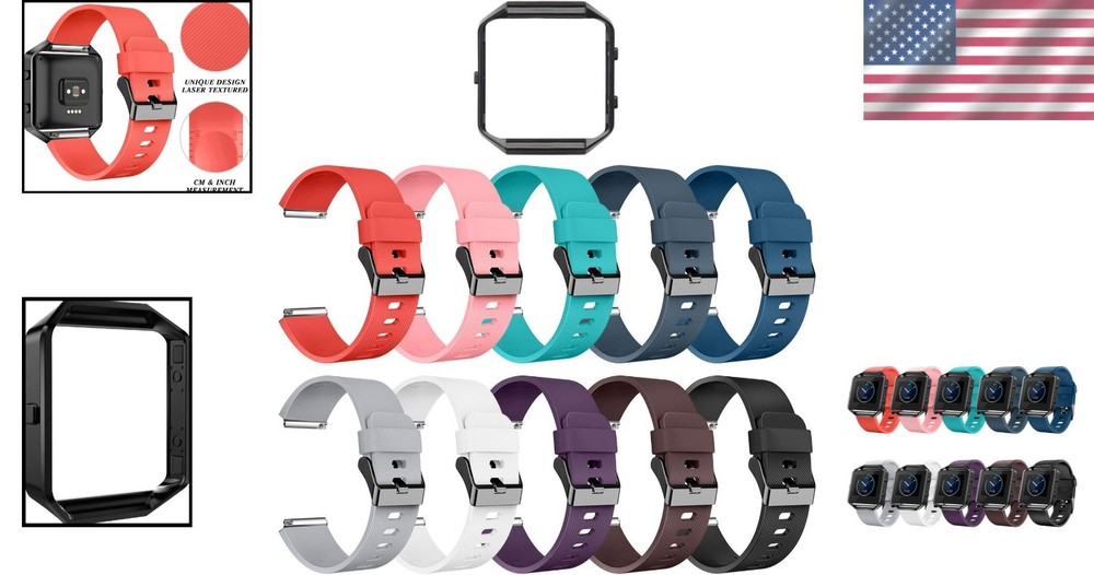 Blaze Bands 10-Pack with Frame - Silicone Replacement Straps