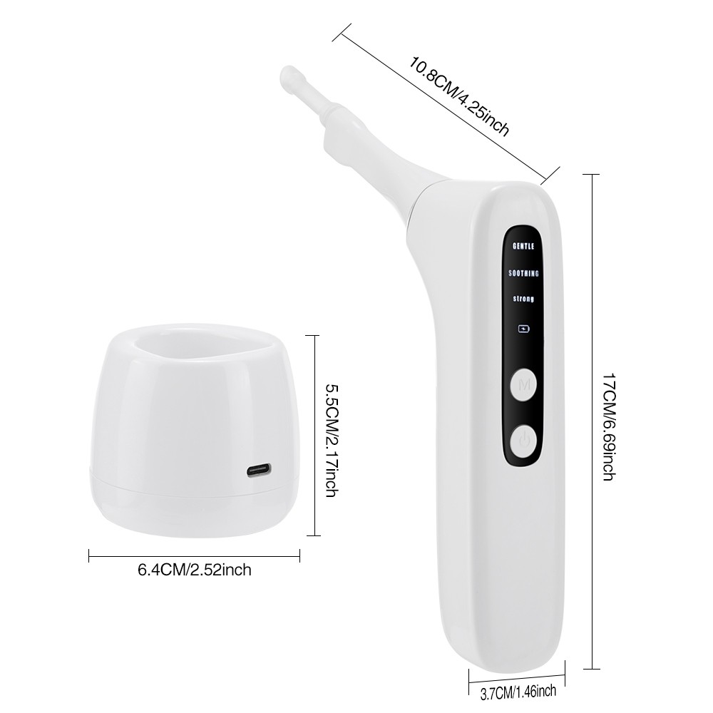 Electronic Tonsil Stone Remover Kit Vacuum LED Light 3 Adjustable Suction Modes