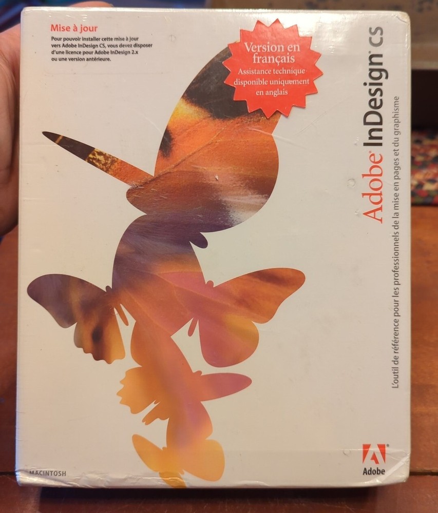 Adobe InDesign CS FRENCH VERSION Mac OS (Upgrade Version ~ NEW Sealed