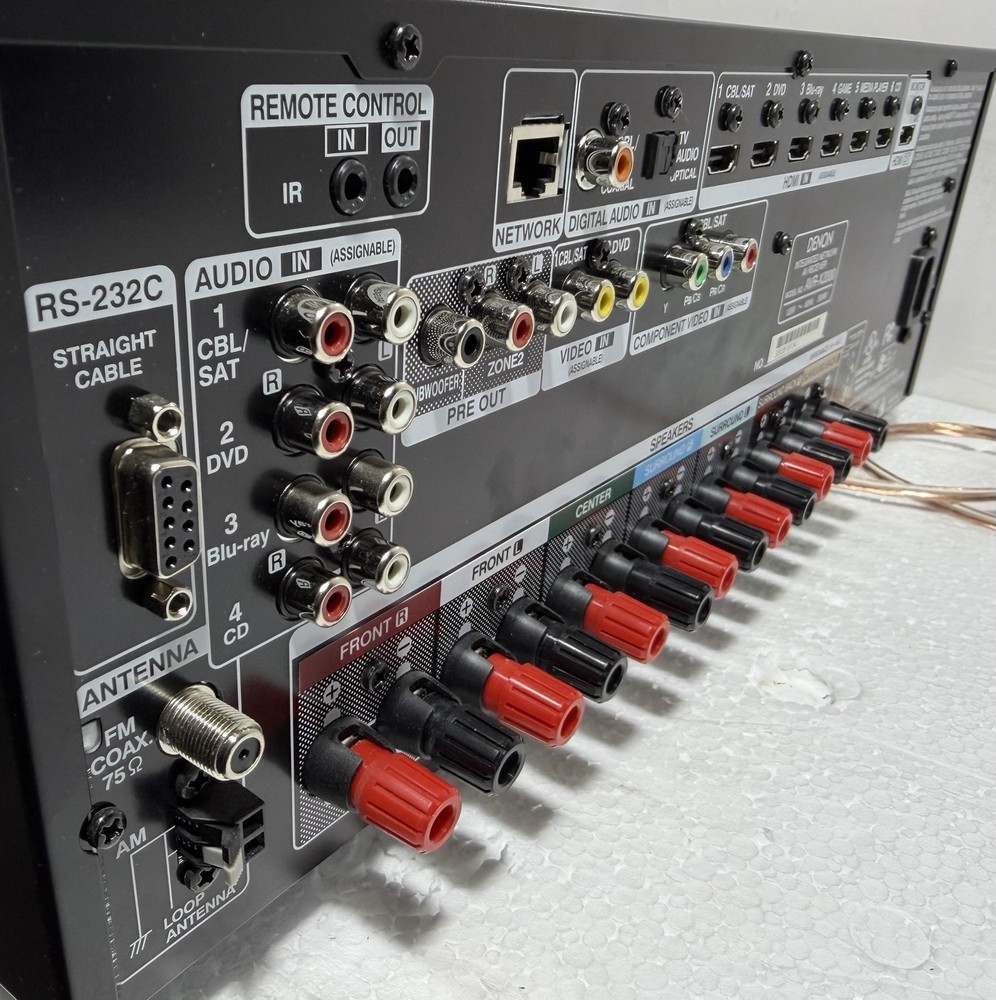 Denon AVR-X2000 Network AV Receiver with Remote Bundle. Good Condition